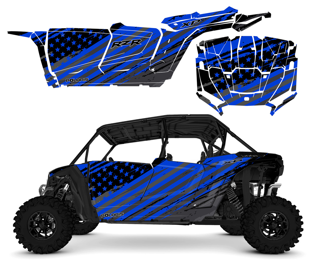 2024 - 2025 RZR4 1000 XP Speeding Flag design 9056