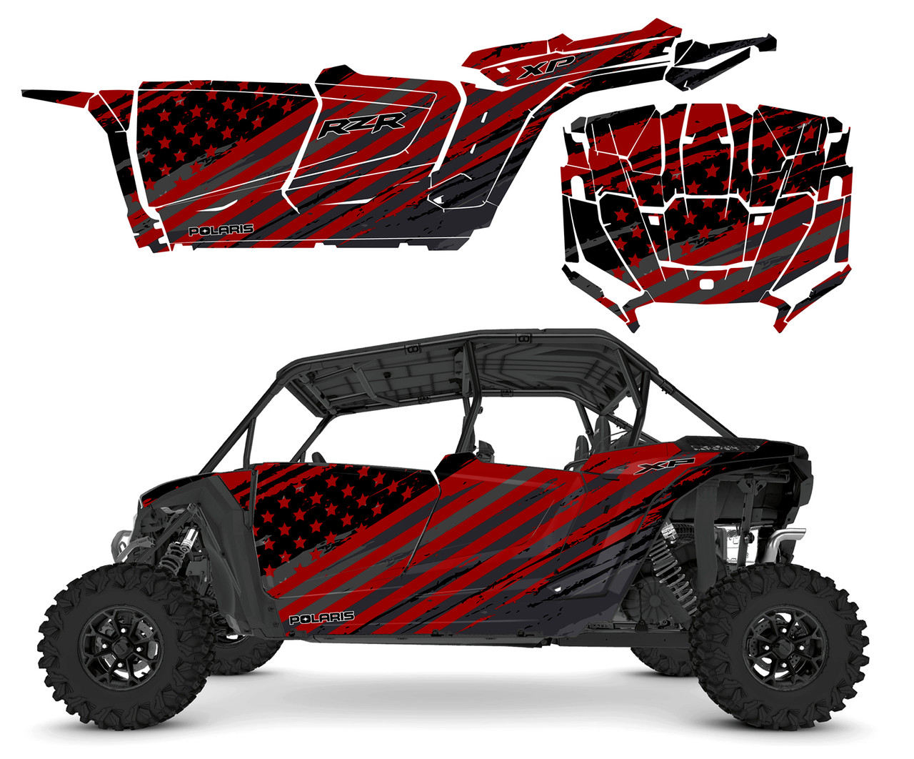 2024 - 2025 RZR4 1000 XP Speeding Flag design 9056