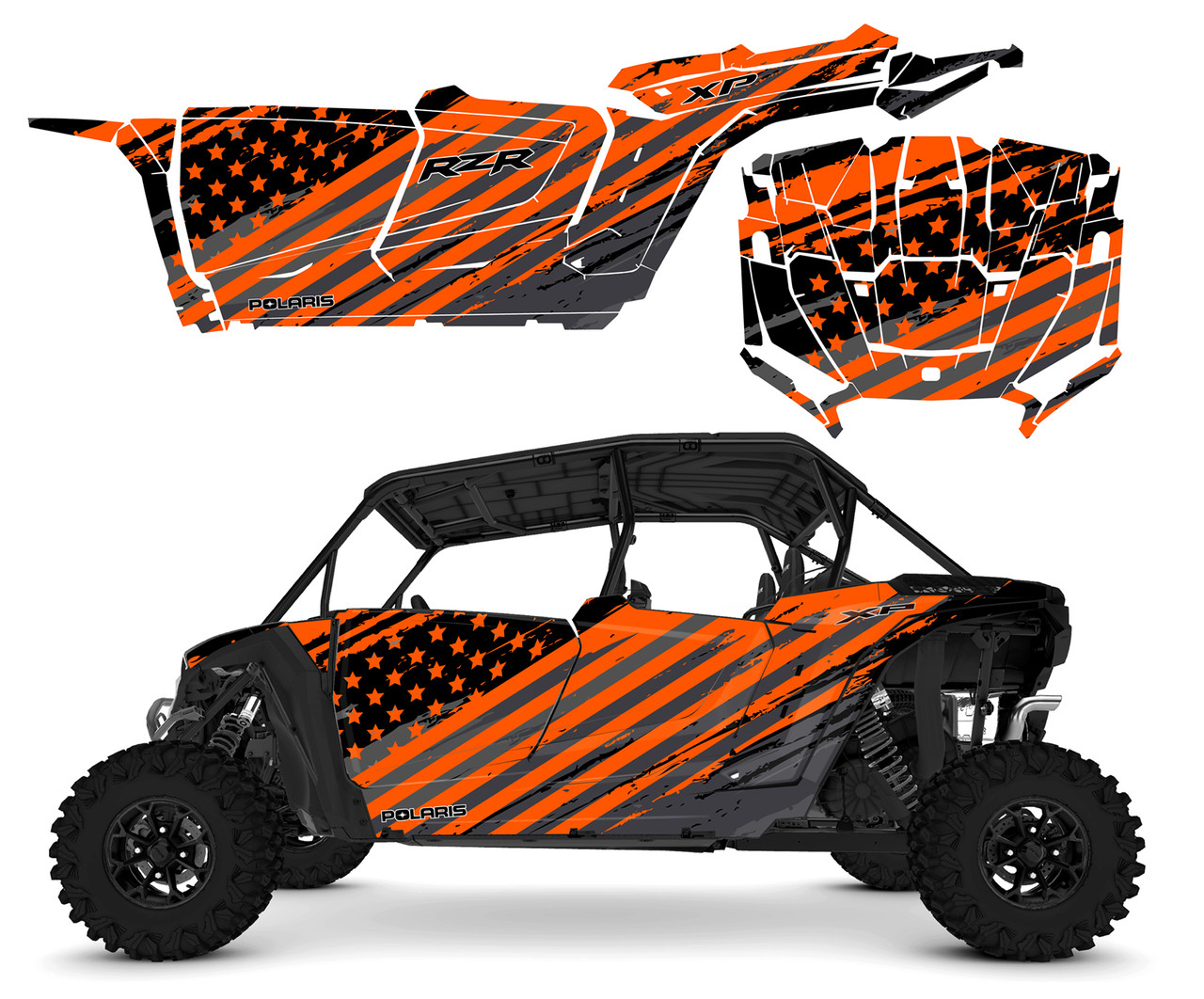2024 - 2025 RZR4 1000 XP Speeding Flag design 9056