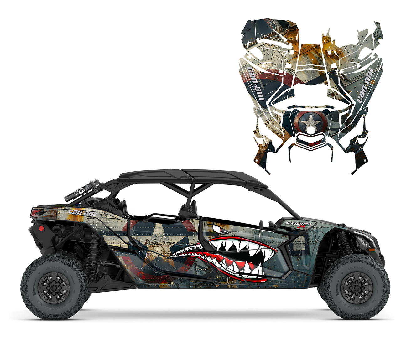 Maverick X3 MAX 4-Seater Army Warhawk Shark