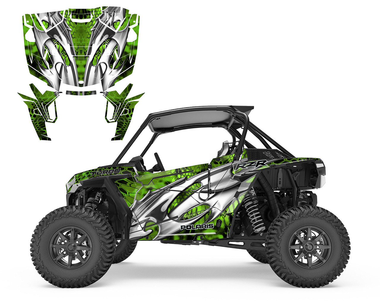 2023 Polaris RZR 1000 XP Turbo S graphics wrap kit Kryptic Tribal design