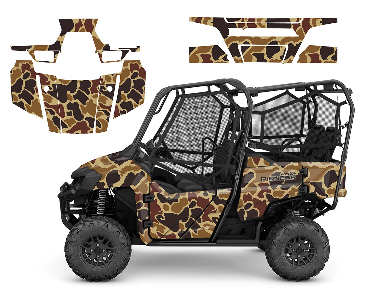Honda Pioneer 700-4  2016-25 Old School Duck Camo Honda Pioneer 700-4  2016-25 Old School Duck Camo