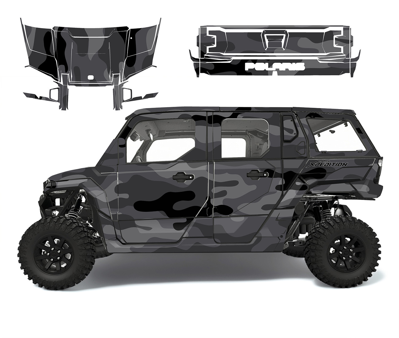 Polaris Xpedition 5 graphite camo graphic wrap kit