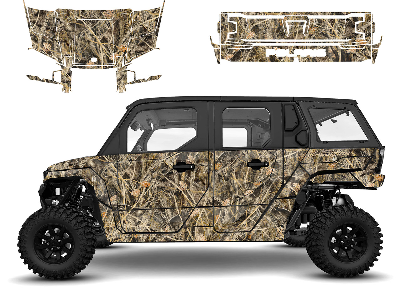 Polaris Xpedition 5 graphite Tallgrass Duck Camo wrap kit