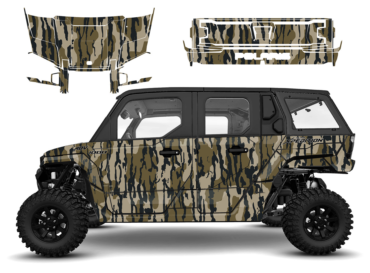 Polaris Xpedition 5 graphite Mossy Oak Bottomland Camo wrap kit