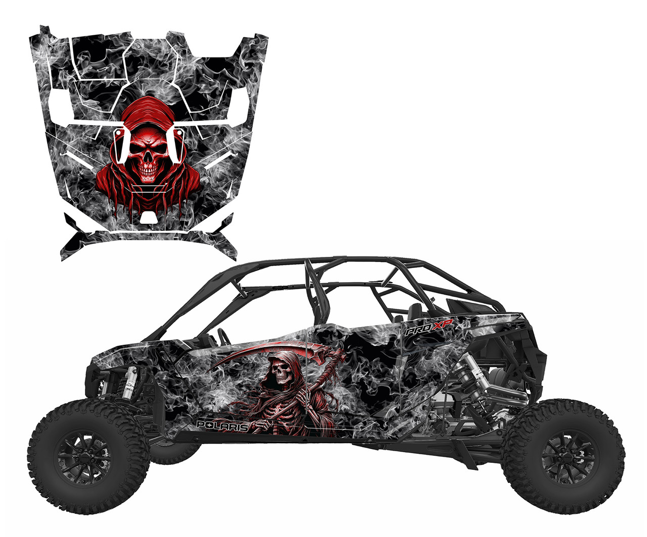 Grim Reaper graphic wrap kit for 2025 Pro XP, Pro R and Pro S side x side
