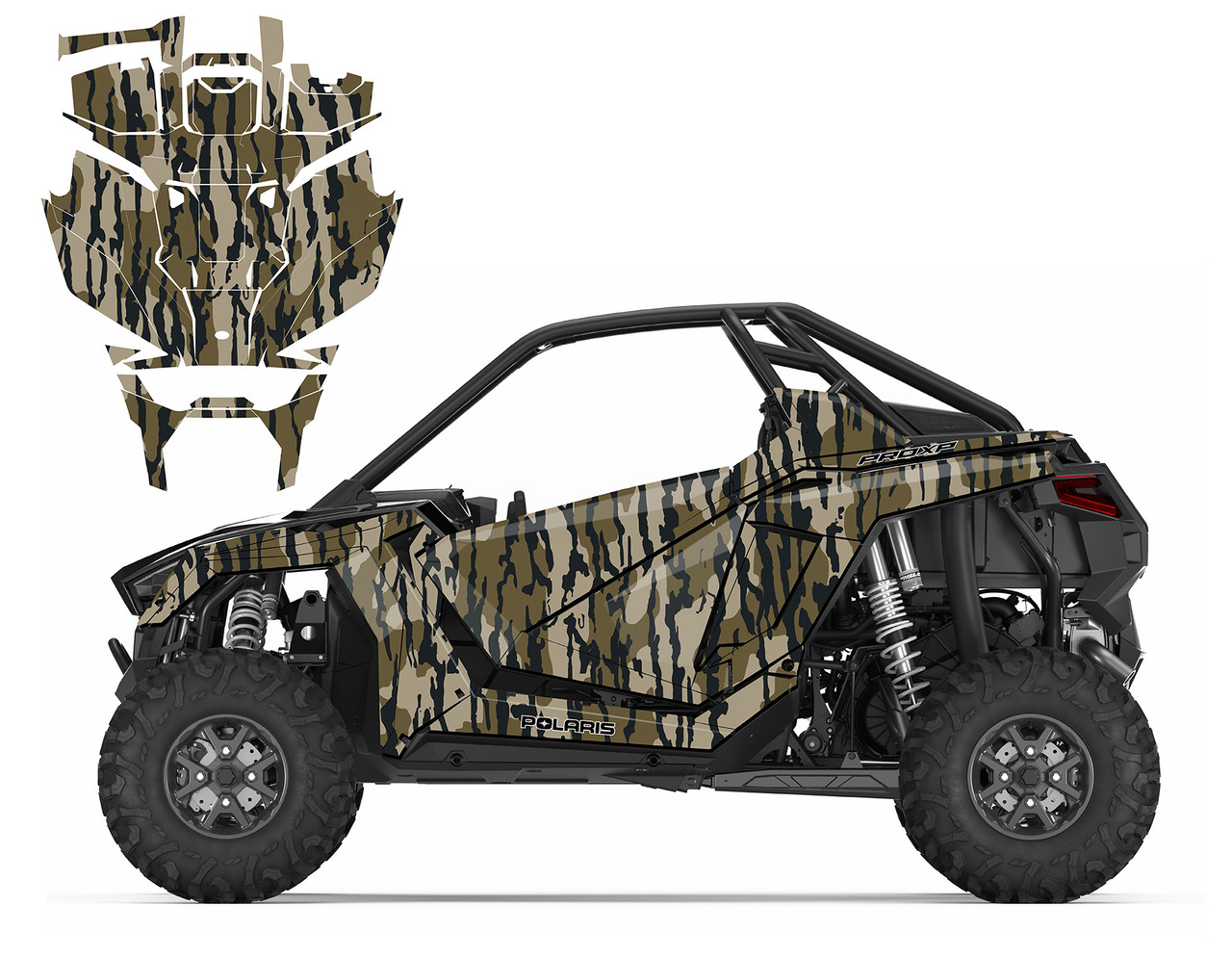 2020-2023 RZR PRO XP custom graphic wrap kit Mossy Oak Bottomland Camo