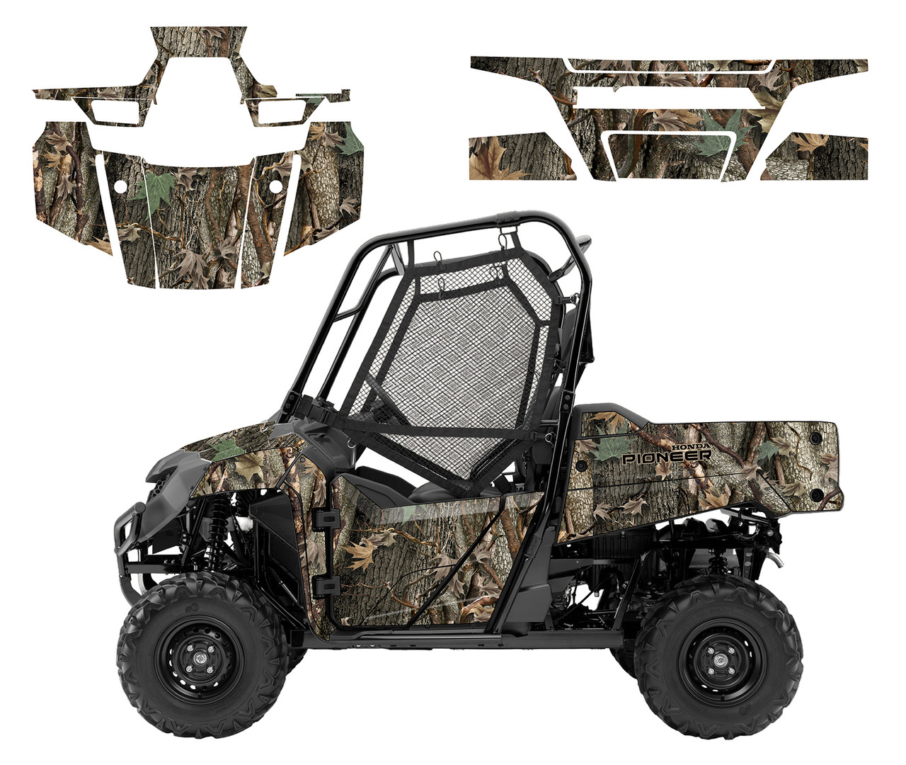 2016-2025 Honda Pioneer 700-2 graphic decal kit with Ambush Camo