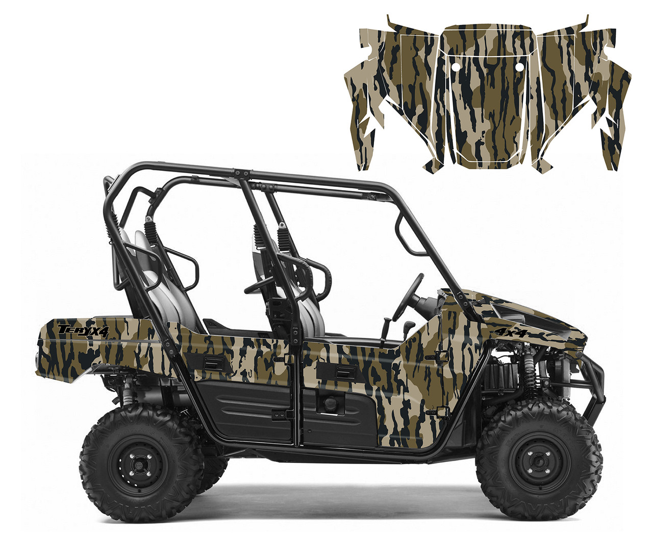 Kawasaki Teryx 800 wrap kit Mossy Oak Bottomland Camo