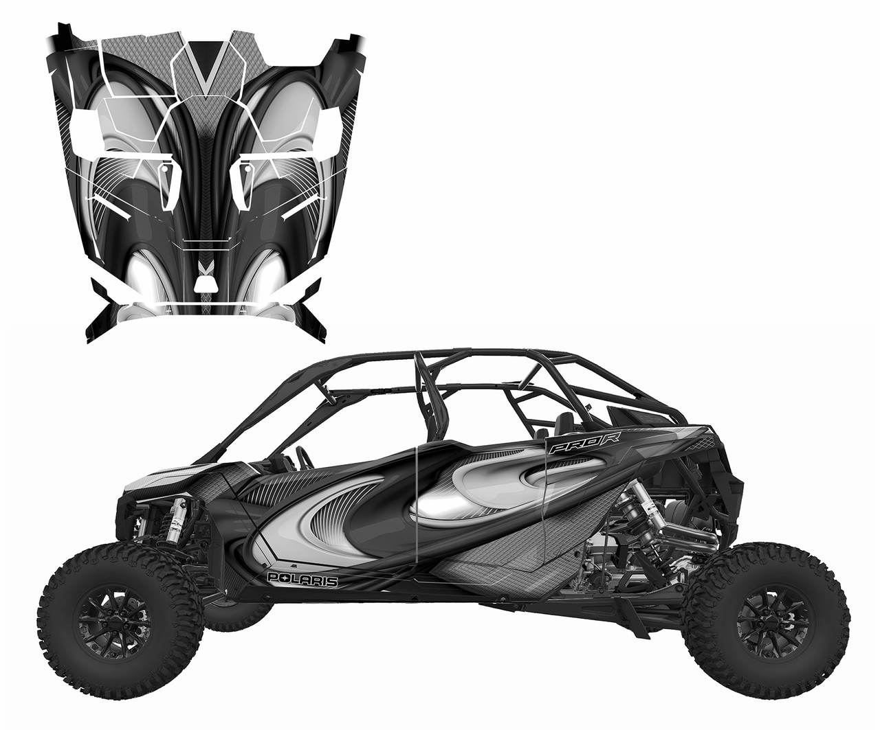 2025-26 RZR PRO-XP4 PRO-R4 PRO-S4 design 3715 graphic wrap kit