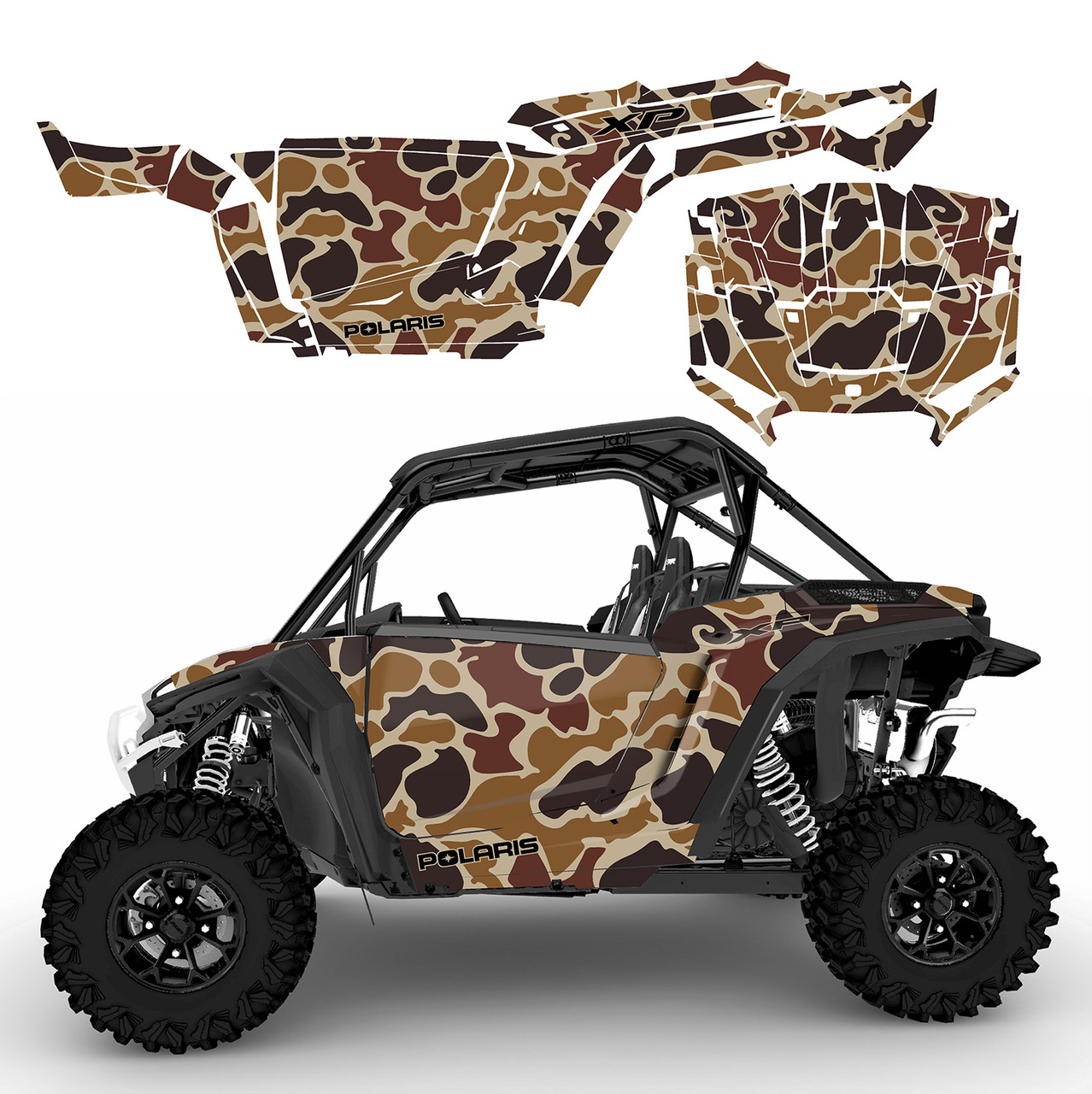 2024 - 2025 RZR-1000 XP Old School Duck Camo Graphic Wrap kit