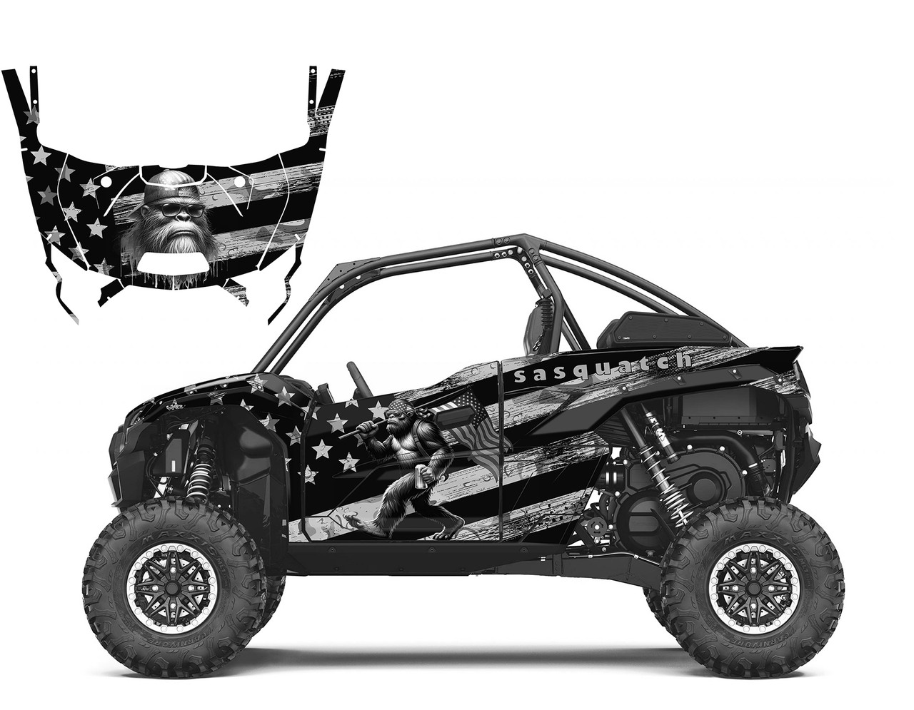 2020-25 Teryx KRX 1000 Sasquatch 9050 graphic wrap kit