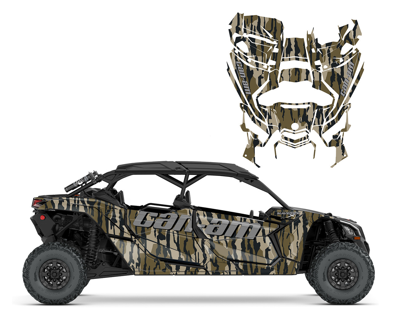 Can am X3 Max Mossy Oak Bottomland Camo wrap graphic kit