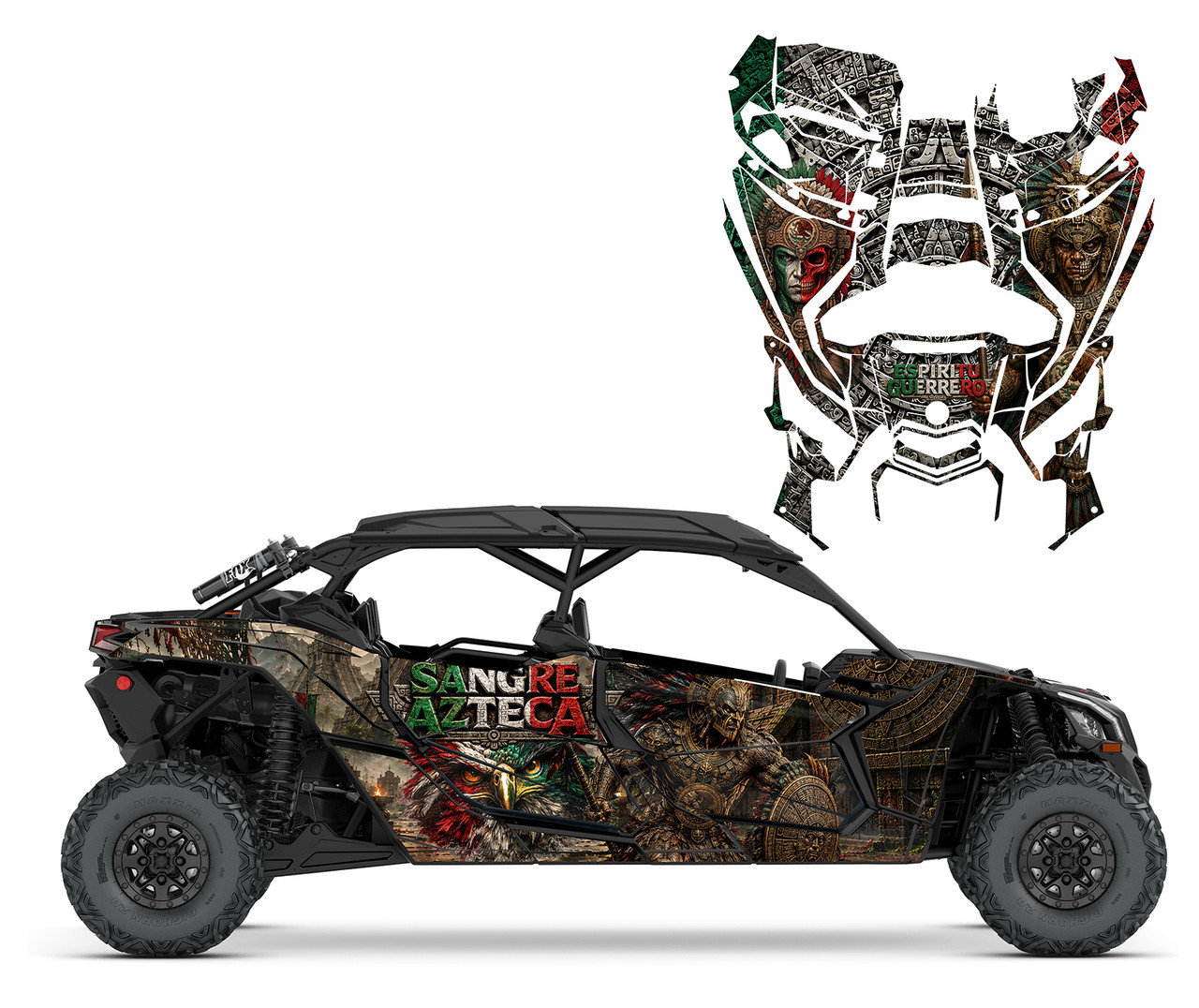 Can am Maverick X3 MAX Aztec Warrior ESPÍRITU GUERRERO graphic wrap kit