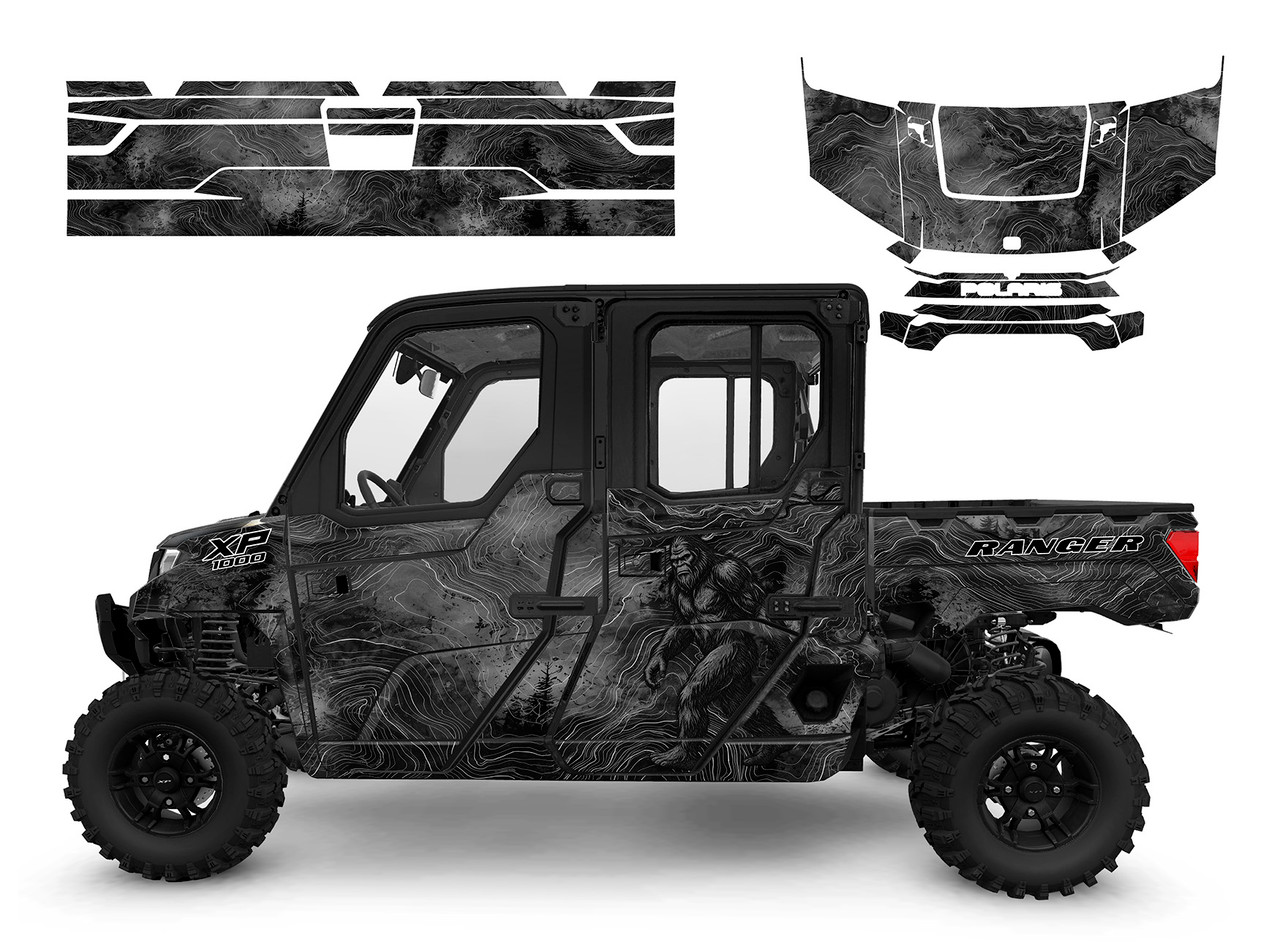 Ranger Crew 1000 XP 2019-2025 Sasquatch Topo Map Camo