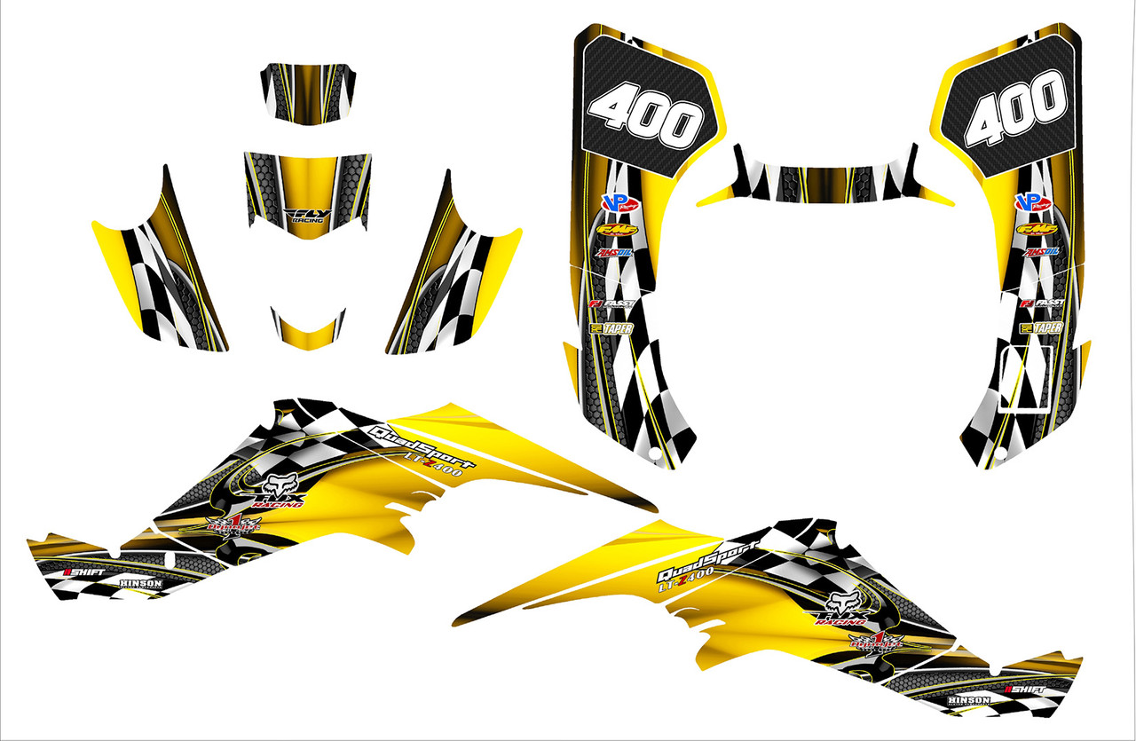 Suzuki LT-400Z Quadracer graphics kit design 2500