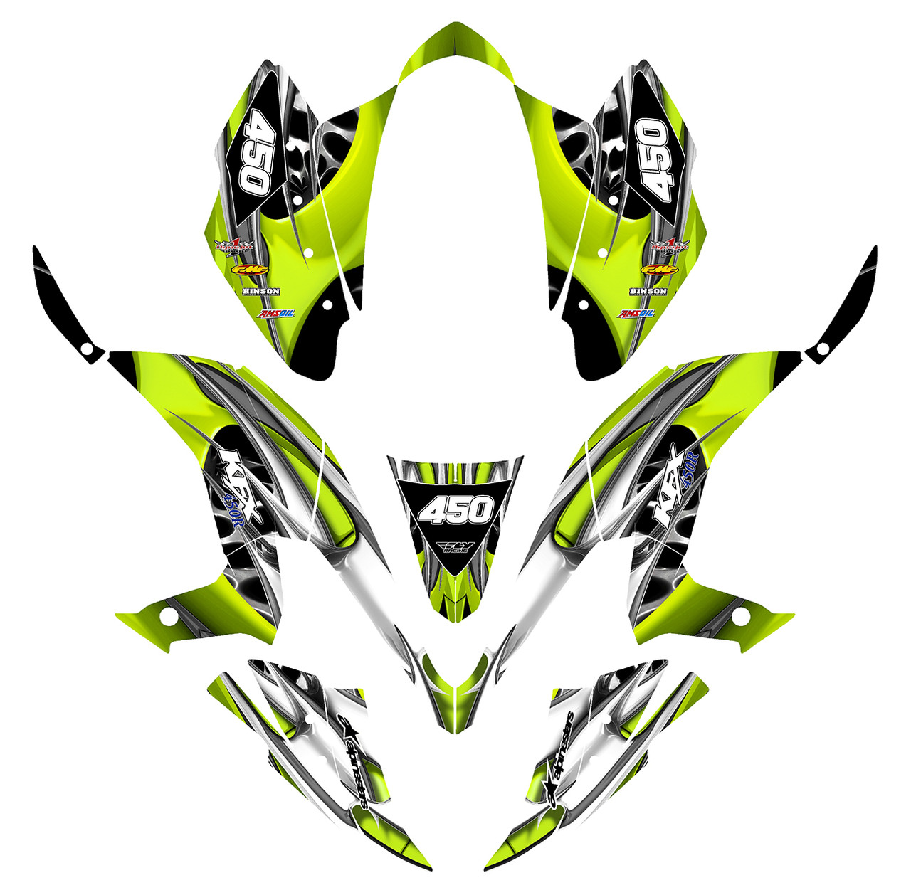 KFX 450R custom Graphics kit with full coverage #4444