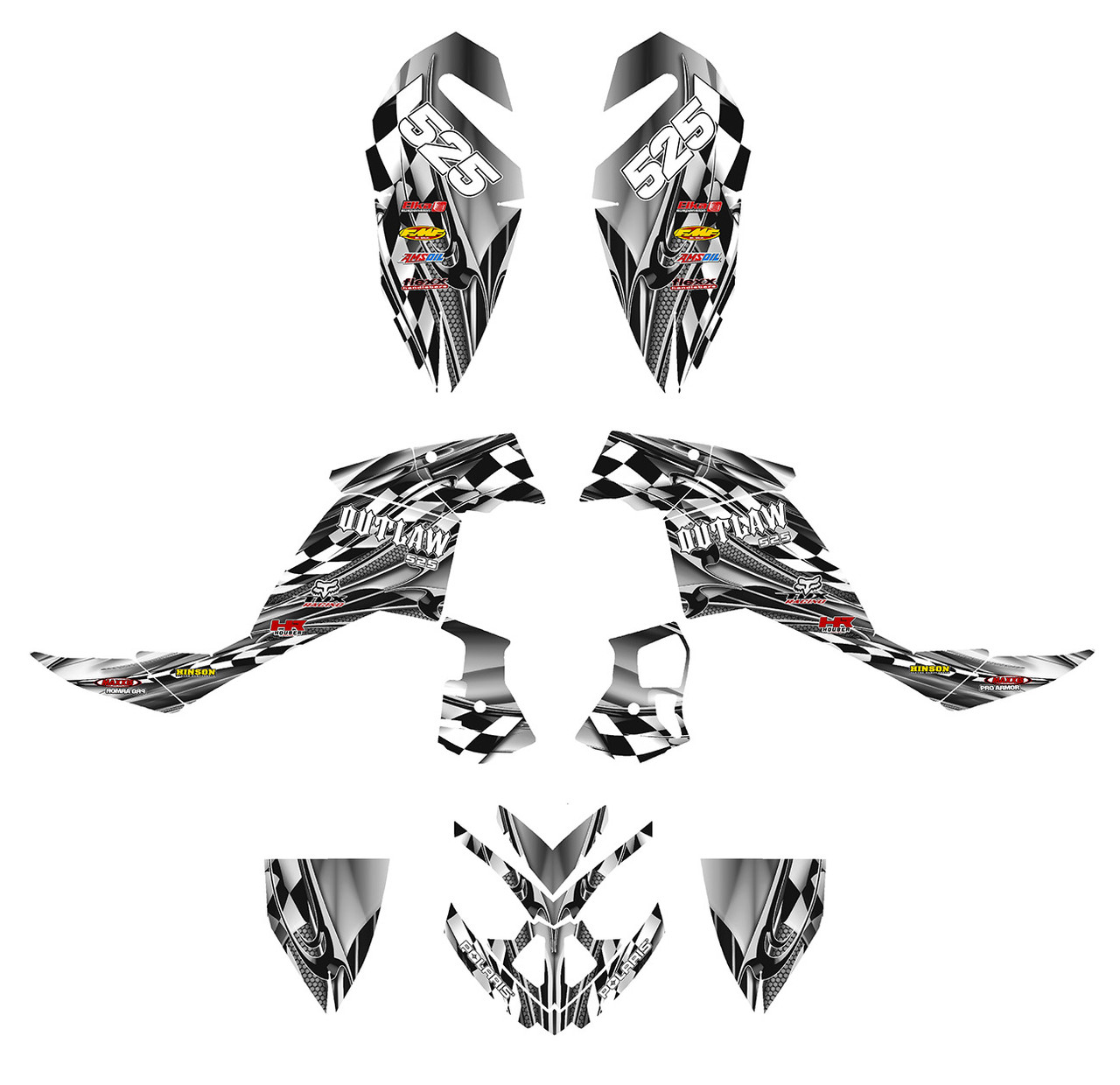 Outlaw 525 custom Graphics kit with full coverage #2500