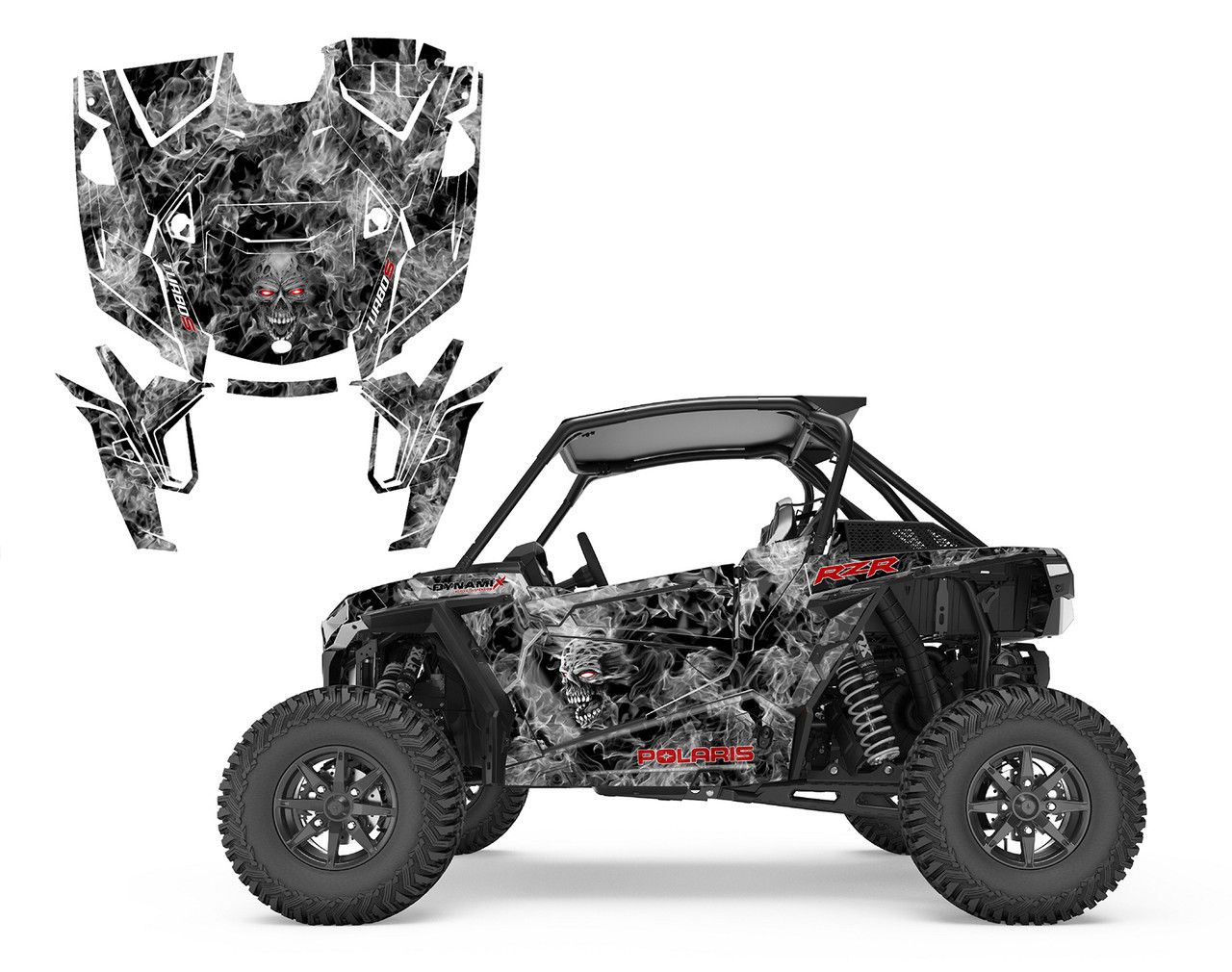 Zombie Skull utv wrap kit for your RZR Turbo XP