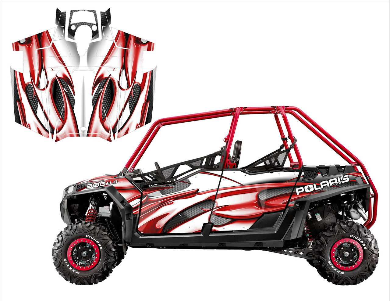 RZR4-900 4-SEATER 2011-2014 Design 1500