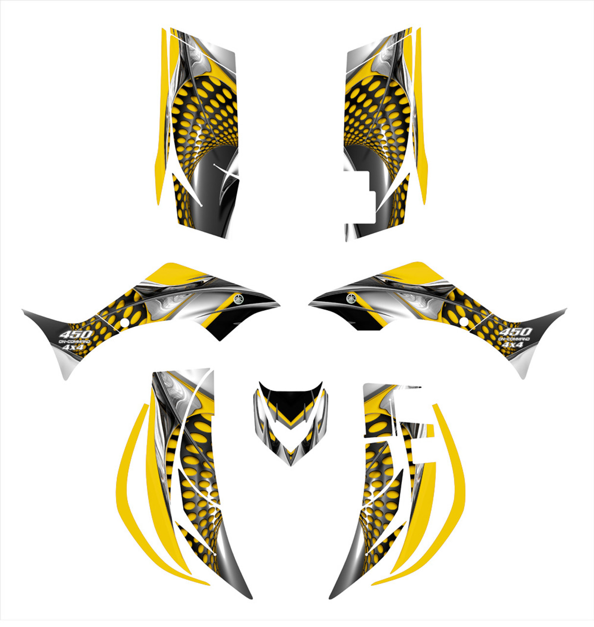 Yamaha Wolverine 450 graphics designed by Allmotorgraphics
