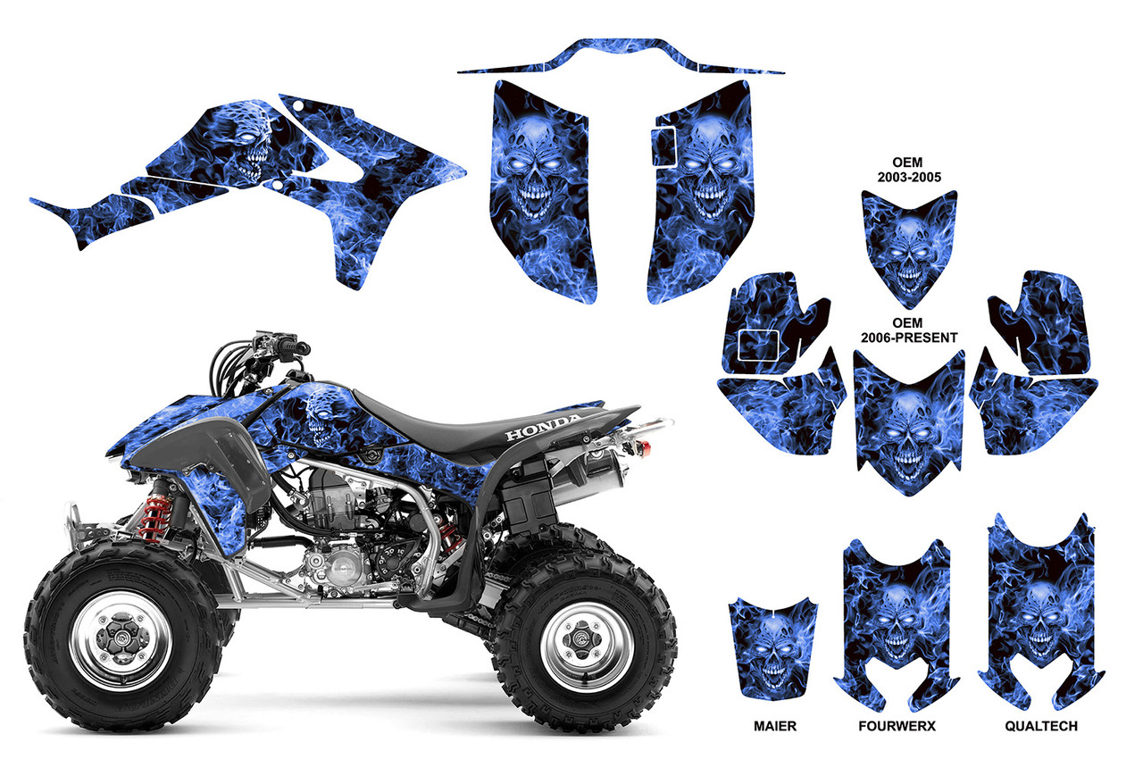 Honda TRX450R graphics full coverage design 9500 Zombie