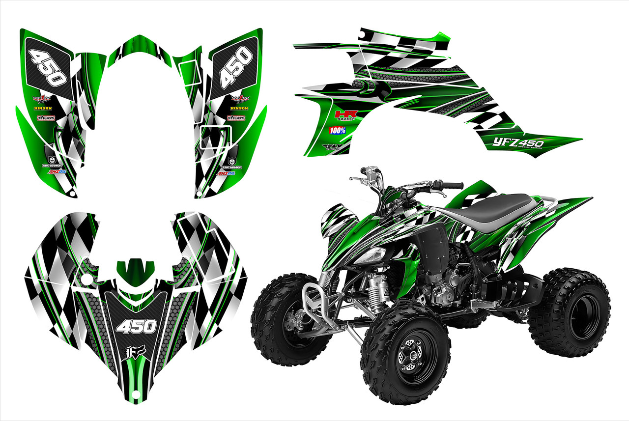 YFZ450 graphic wrap kit fits 2003-2009 carb models