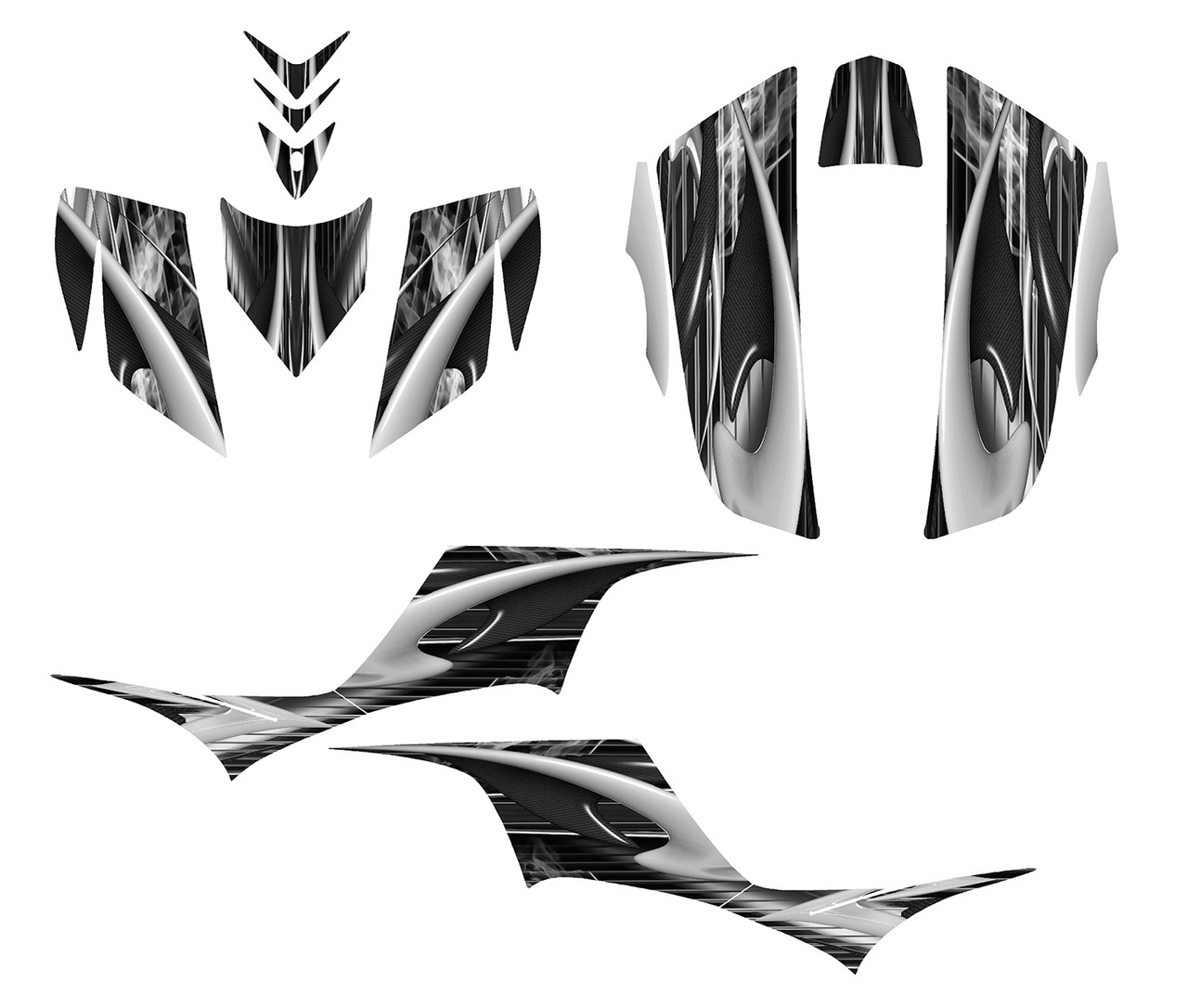Kawasaki KFX 700 custom graphics kit design #3333