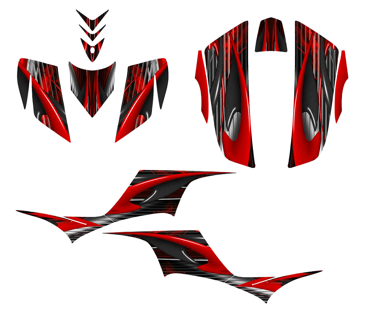 Kawasaki KFX 700 custom graphics kit design #3333