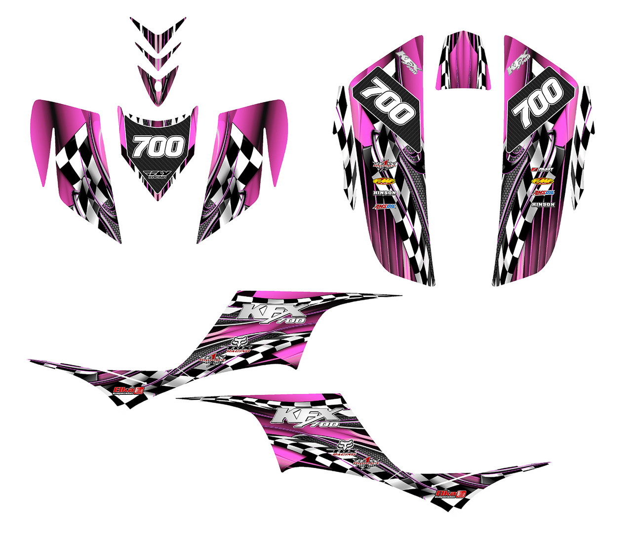 GRAPHIC KIT ATV Yamaha 700 RAPTOR 2006-2012 CUSTOM - GXS-RACING, ki