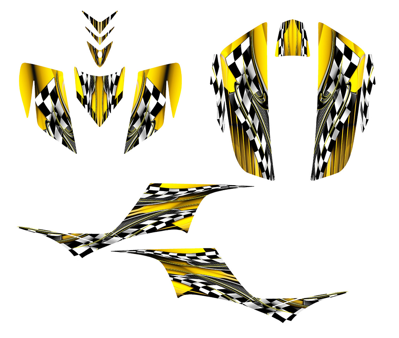 Kawasaki KFX 700 custom graphics kit design #2500