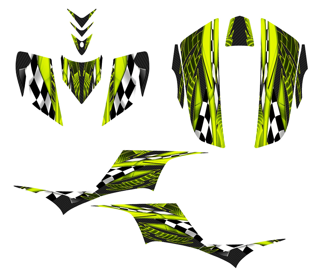 Kawasaki KFX 700 custom graphics kit design #3500