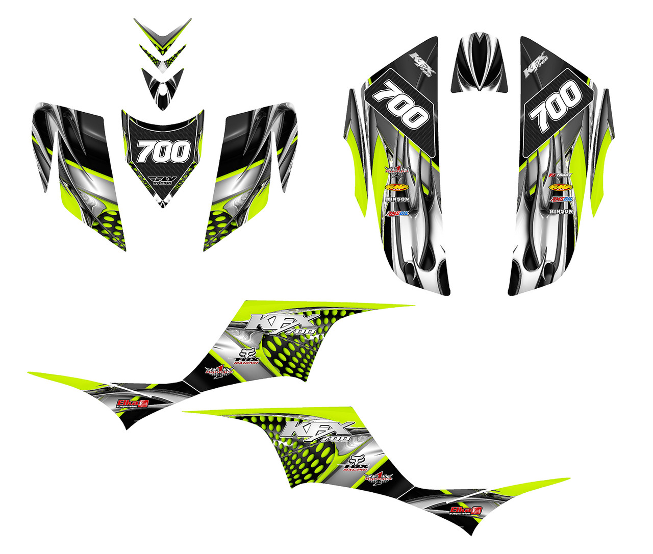 ロコページ◇14kgf Kawasaki KFX 700 custom graphics kit design #7777