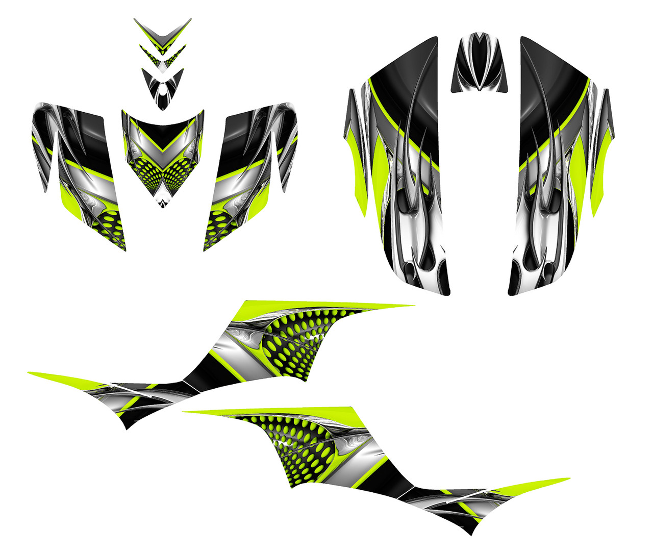 Kawasaki KFX 700 custom graphics kit design #7777