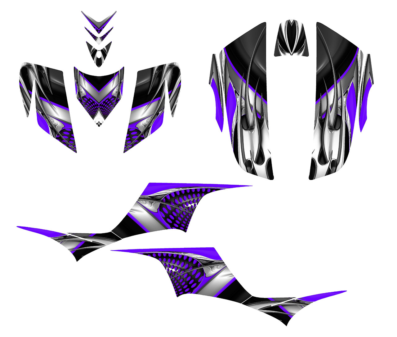 Kawasaki KFX 700 custom graphics kit design #7777