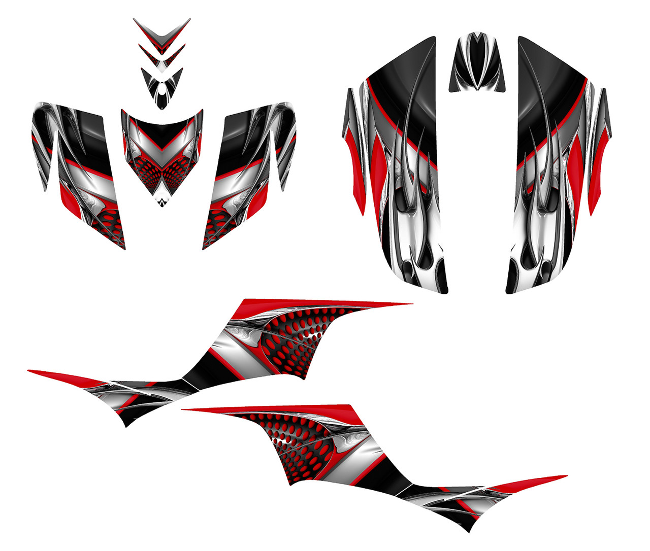Kawasaki KFX 700 custom graphics kit design #7777