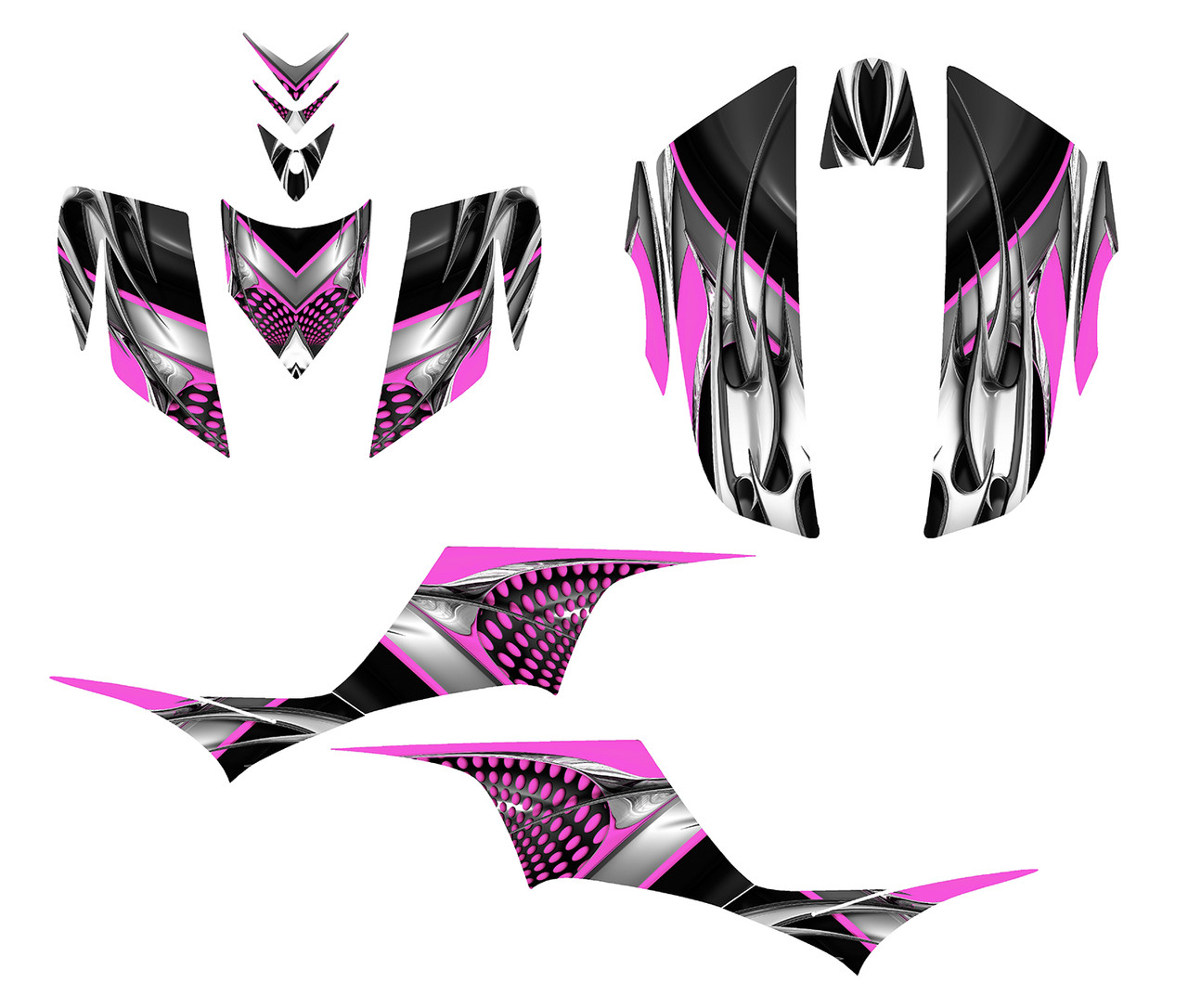 Kawasaki KFX 700 custom graphics kit design #7777