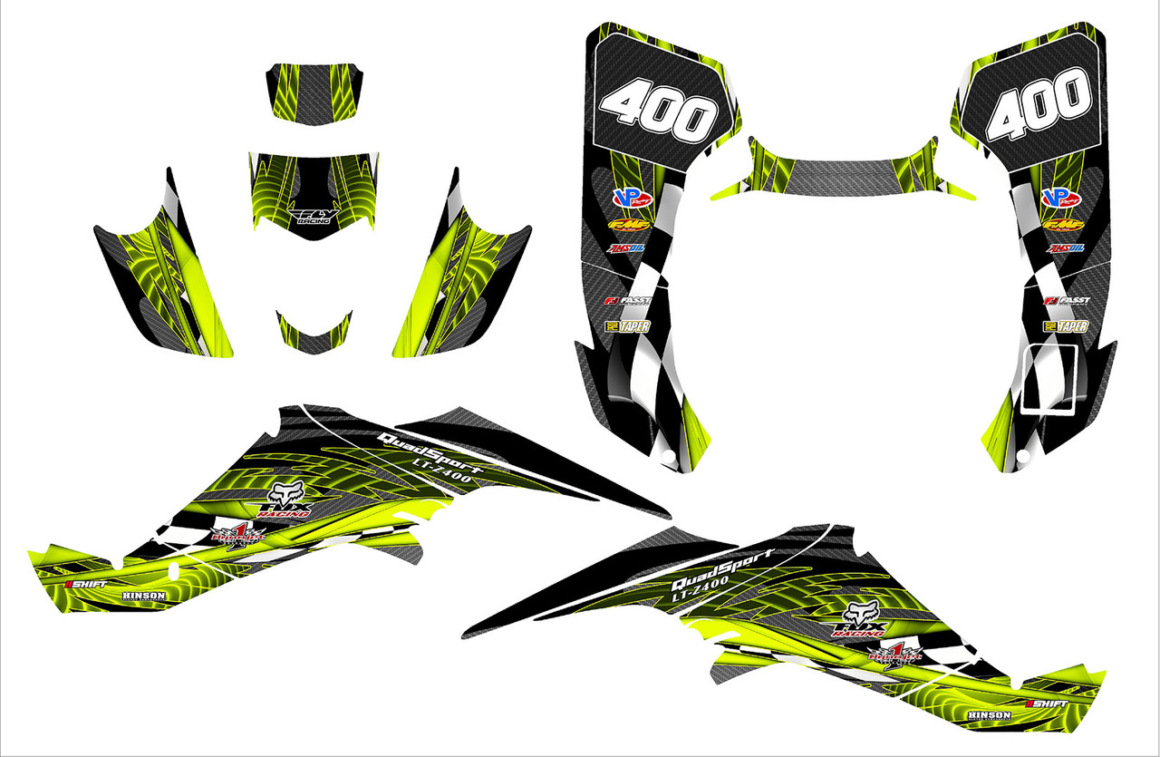 Suzuki LT-400Z Quadracer graphics kit design 3500
