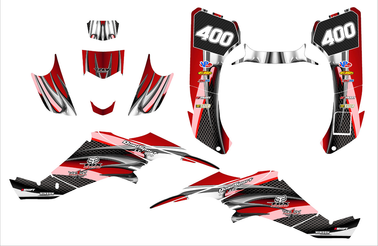 Suzuki LT-400Z Quadracer graphics kit design 1300