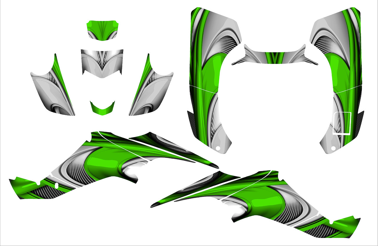 Kawasaki KFX400 Quadracer graphics kit design 3737
