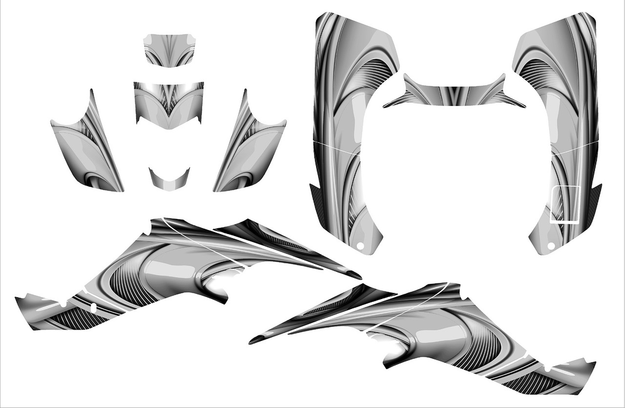 Kawasaki KFX400 Quadracer graphics kit design 3737