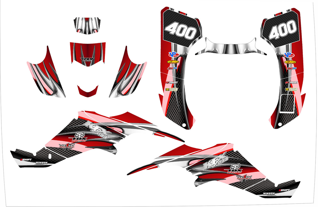 Kawasaki KFX400 graphics kit design 1300