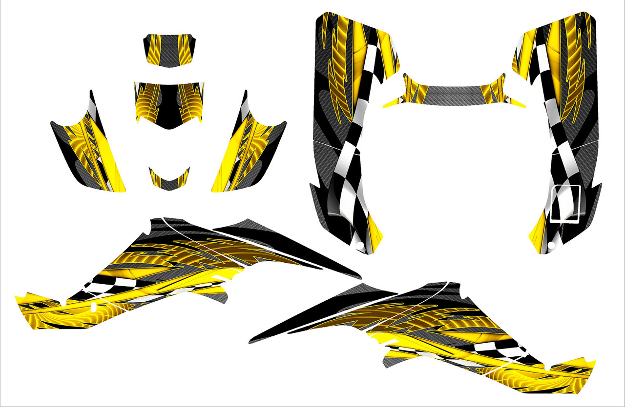 K&Kページ Kawasaki KFX400 Quadracer graphics kit design 3500