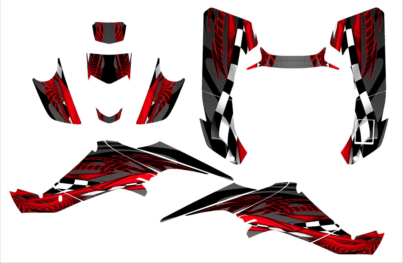 Kawasaki KFX400 Quadracer graphics kit design 3500