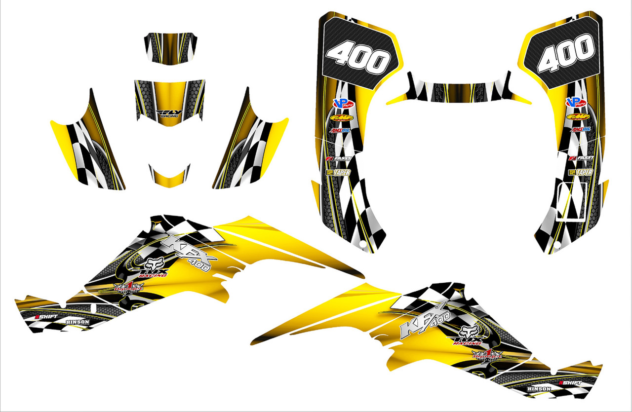 Kawasaki KFX400 graphics kit design 2500