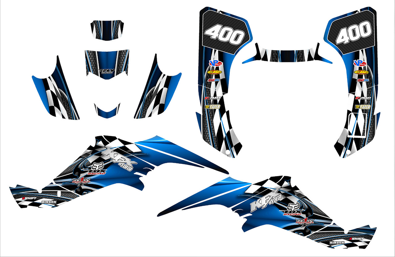 Kawasaki KFX400 graphics kit design 2500