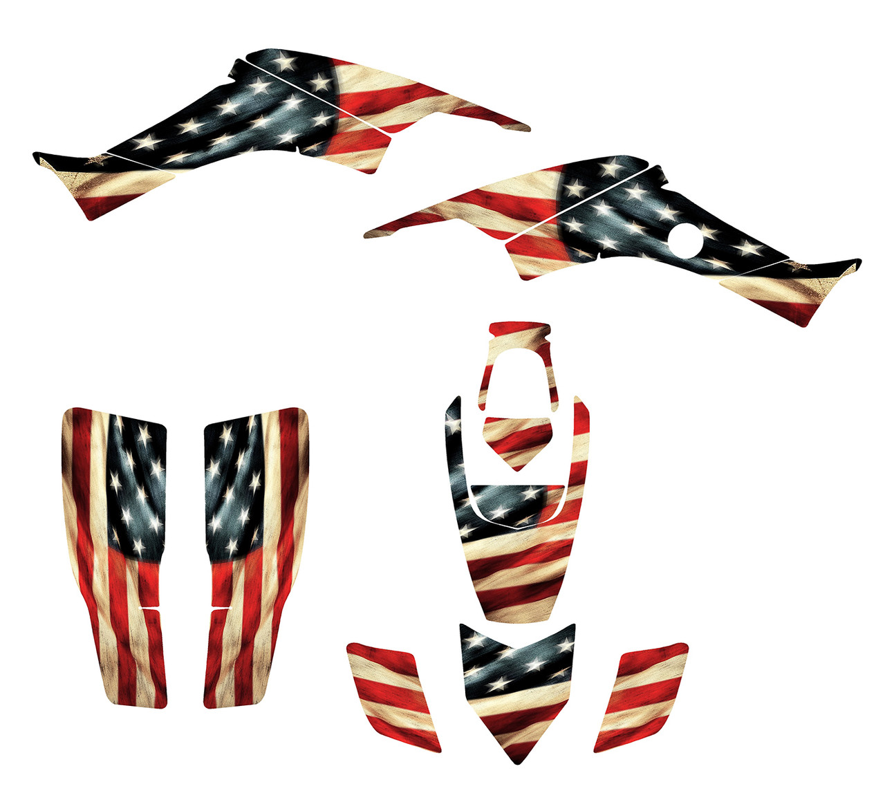 Honda TRX400EX graphics 1999-2007 Tattered Flag
