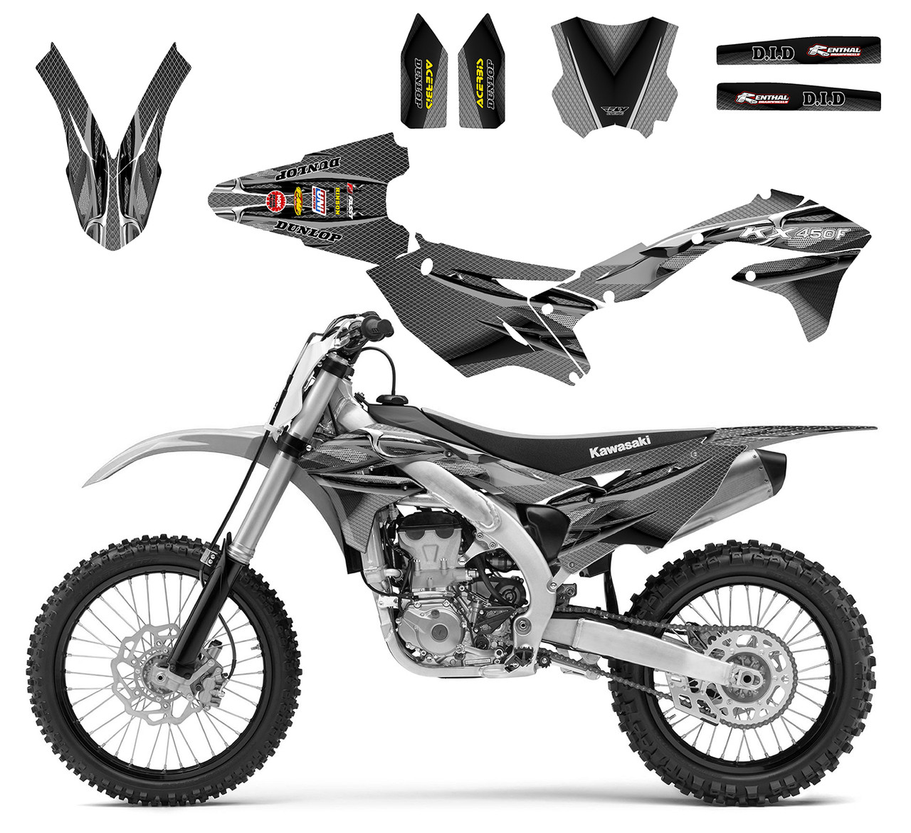 2016-2018 Kawasaki KX450F graphics kit Design 5815