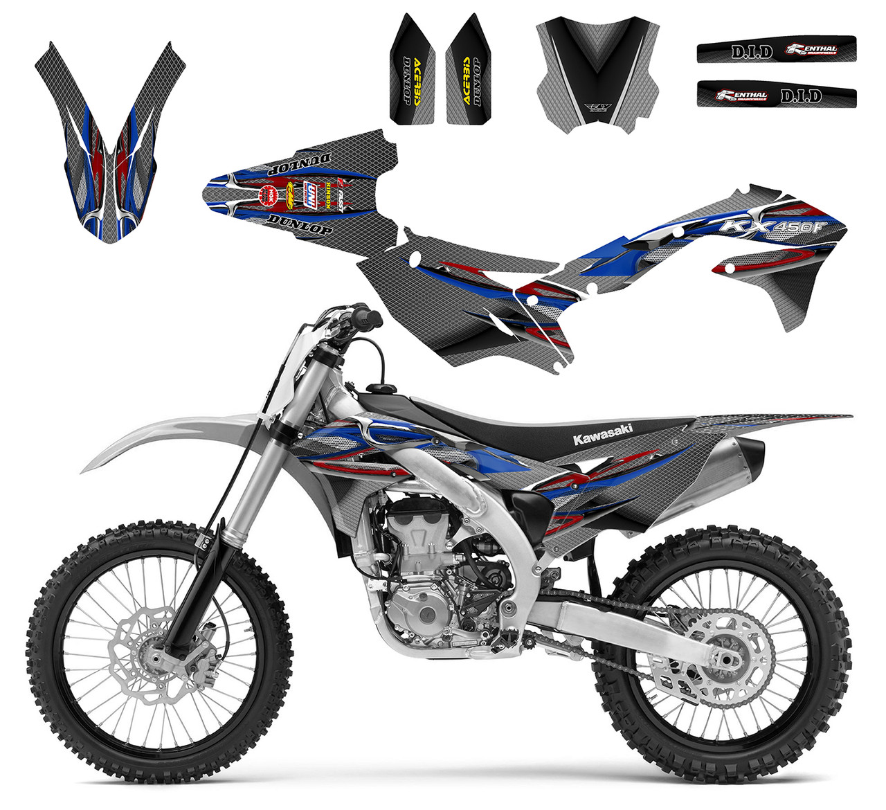 2016-2018 Kawasaki KX450F graphics kit Design 5815