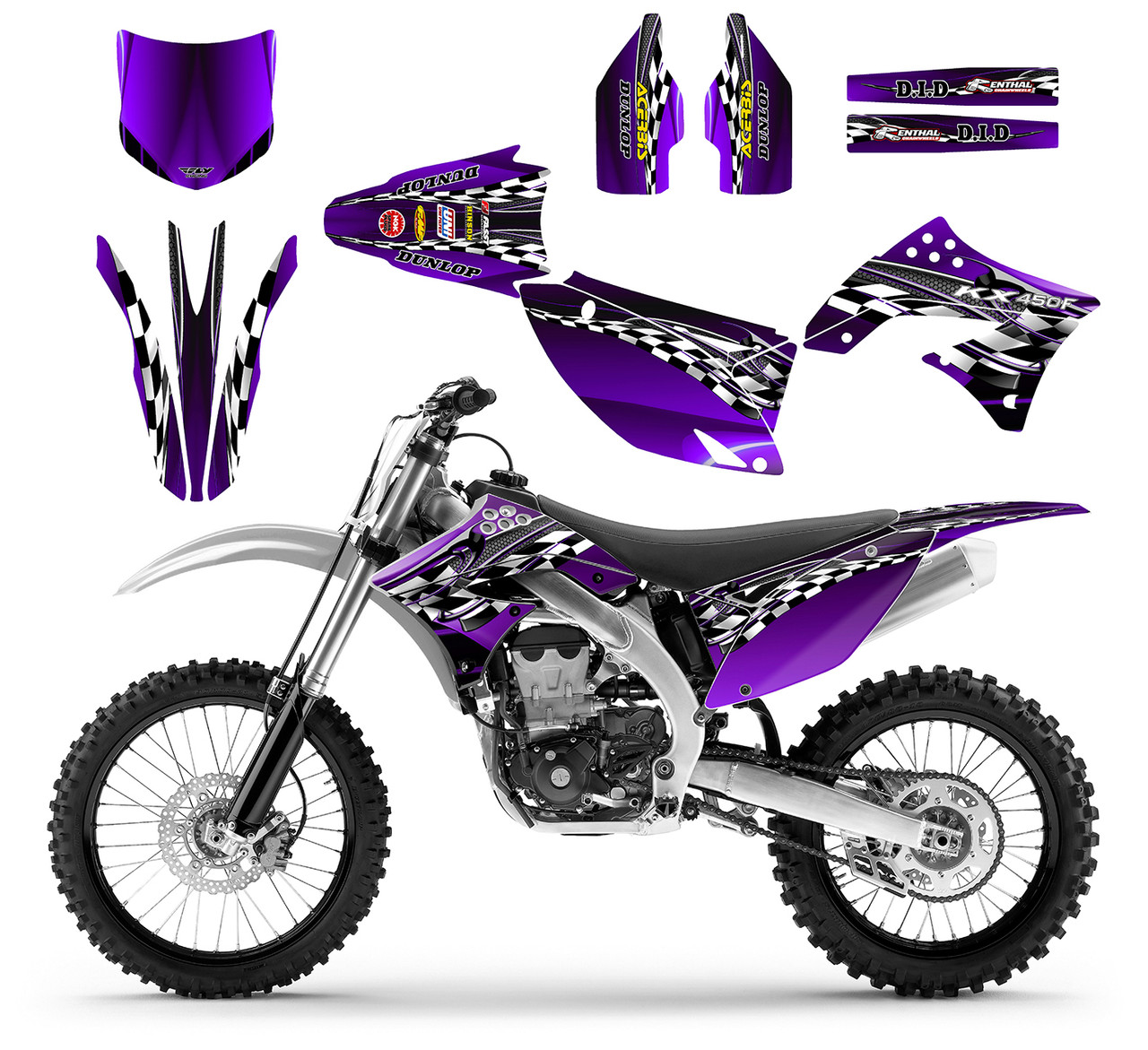 2009-2012 Kawasaki KX 450F graphics kit Design 2500